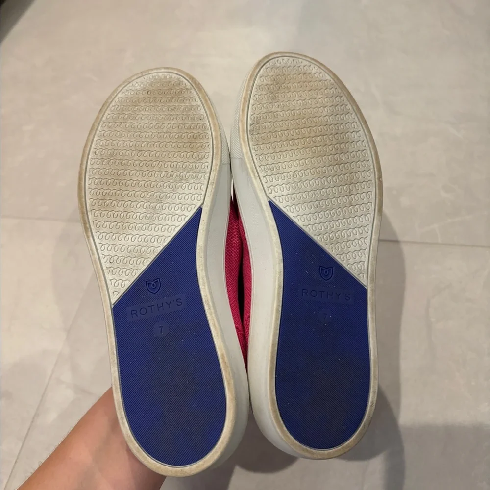 Rothy’s The Original Slip On Sneaker Bubblegum Pink Women’s Size 7
